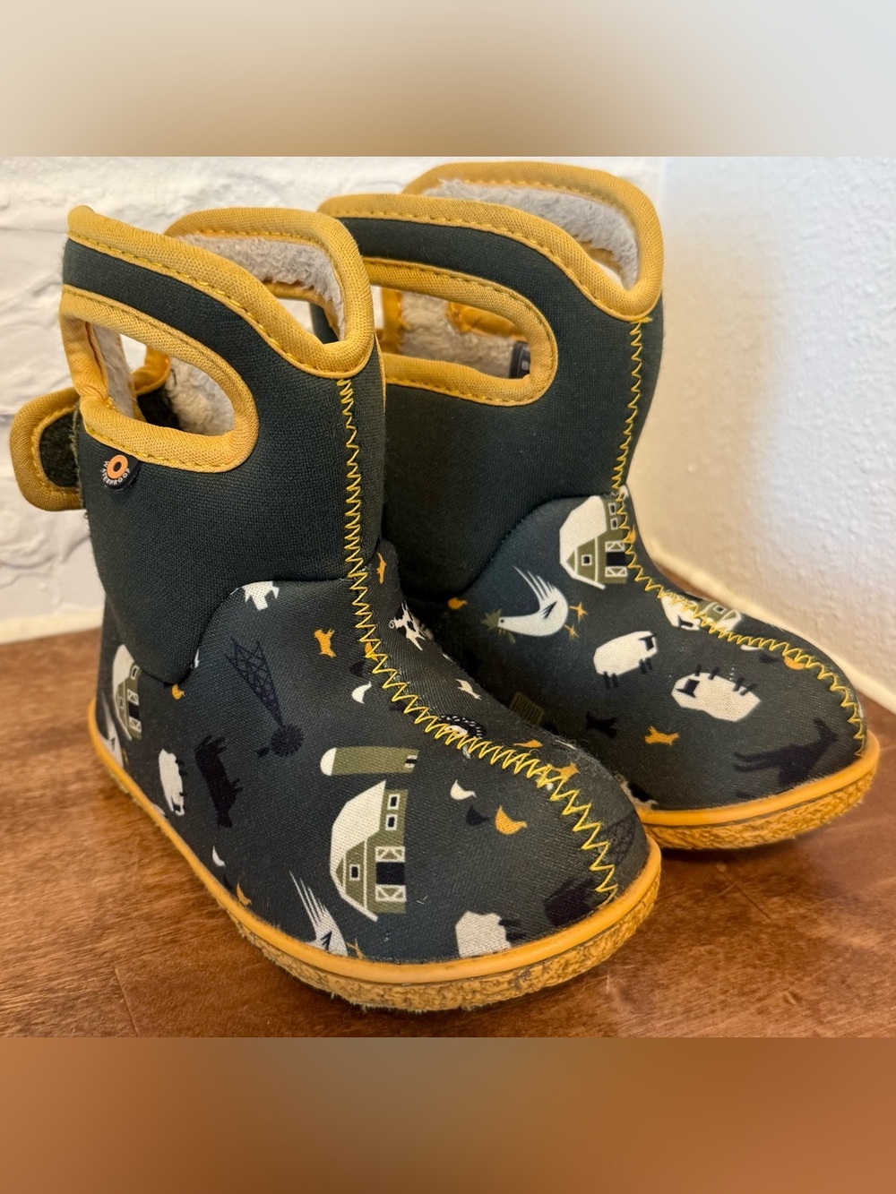 Bogs Farm Waterproof Faux Fur Winter Boots Toddler Boys Size 7